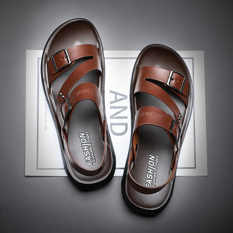 New Men's Leather Beach Sandals