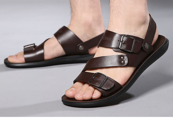 New Men's Leather Beach Sandals