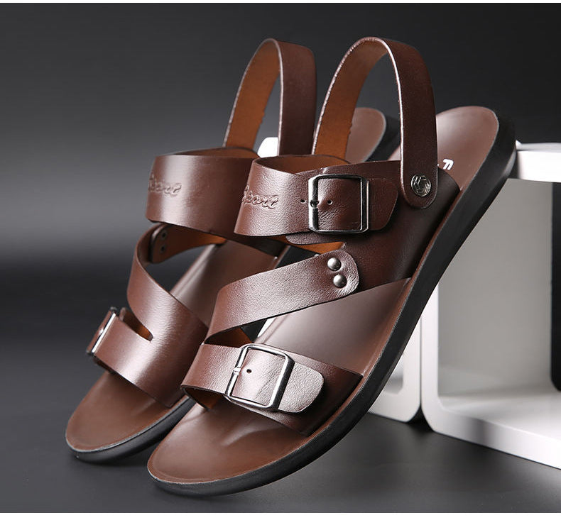 New Men's Leather Beach Sandals