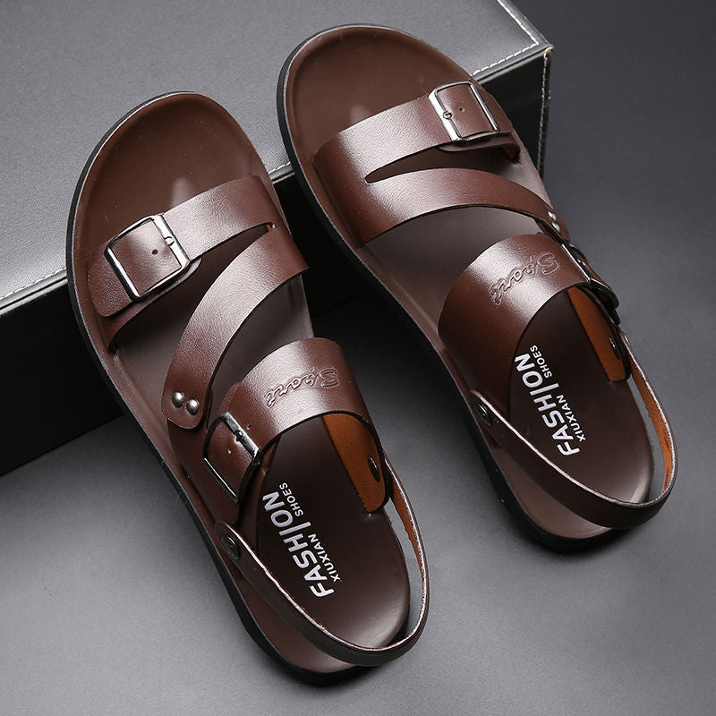 New Men's Leather Beach Sandals