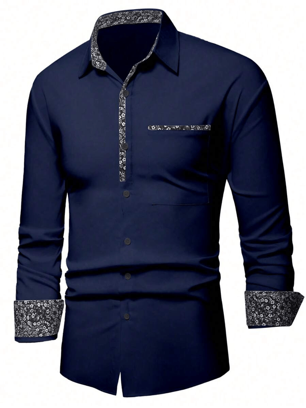 Men's Business Casual Long Sleeve Shirt