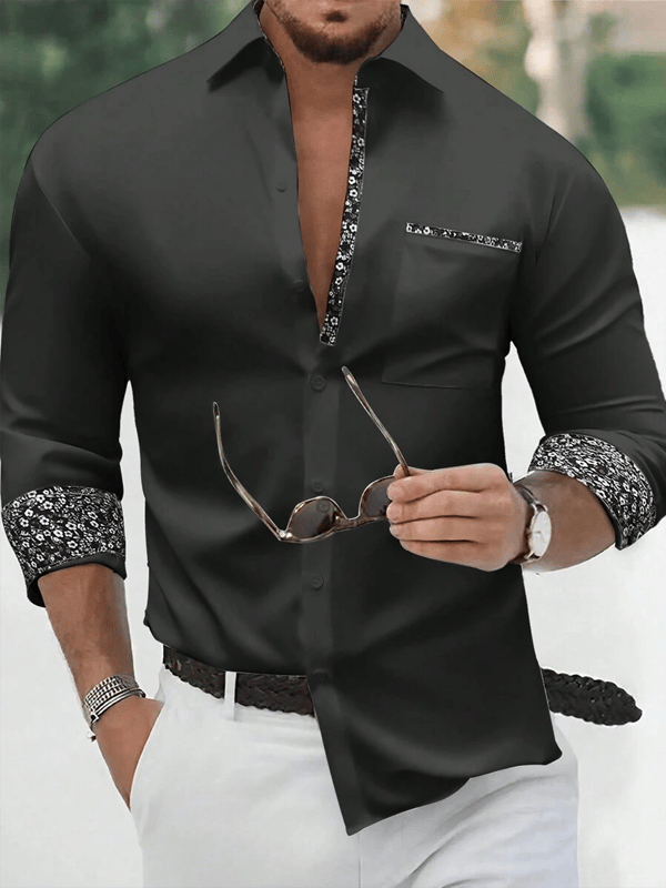 Men's Business Casual Long Sleeve Shirt