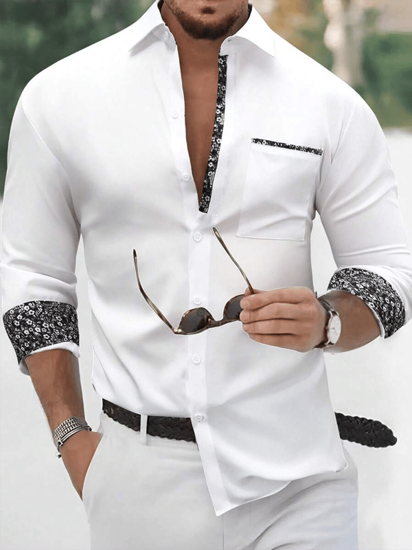 Men's Business Casual Long Sleeve Shirt