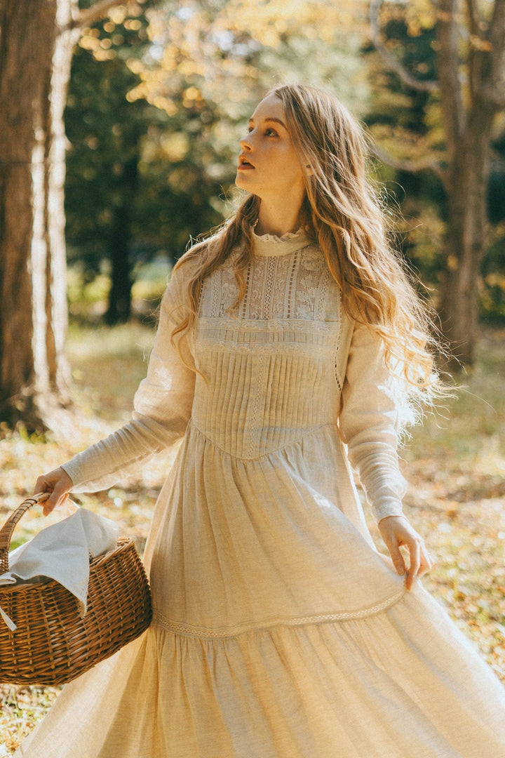 Beverly 31 Victorian Linen Dress