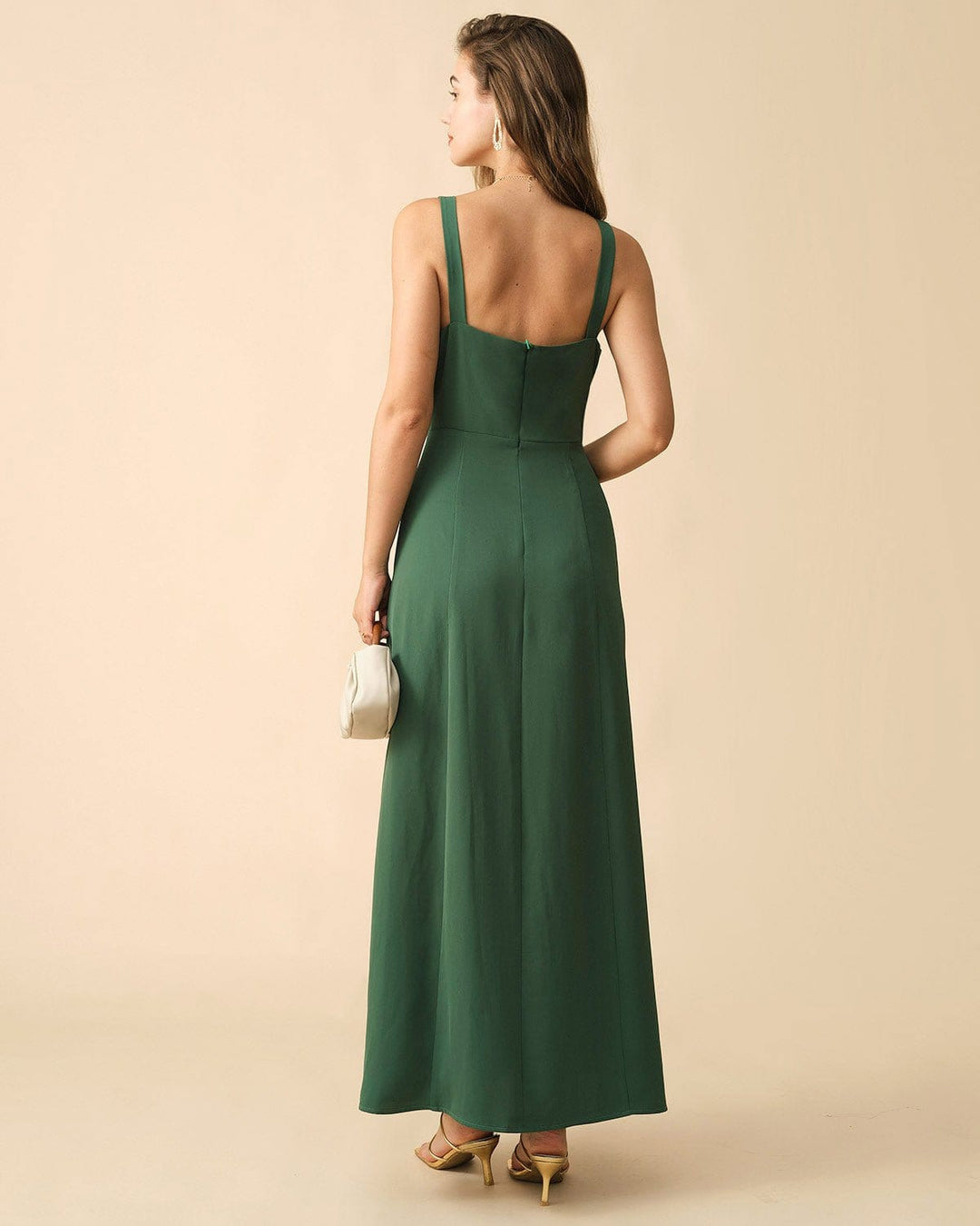 Green Side Slit Maxi Dress