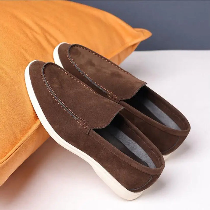 Men's Suede Leather Slip-On Loafers – Classic & Trendy