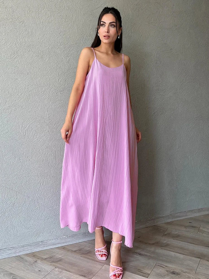 Women's Elegant Pleated Long Nightdress