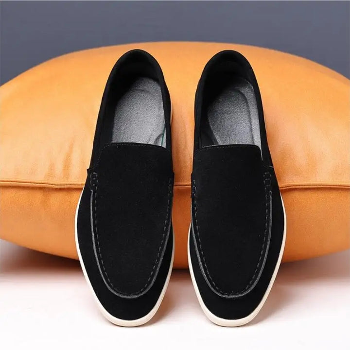 Men's Suede Leather Slip-On Loafers – Classic & Trendy
