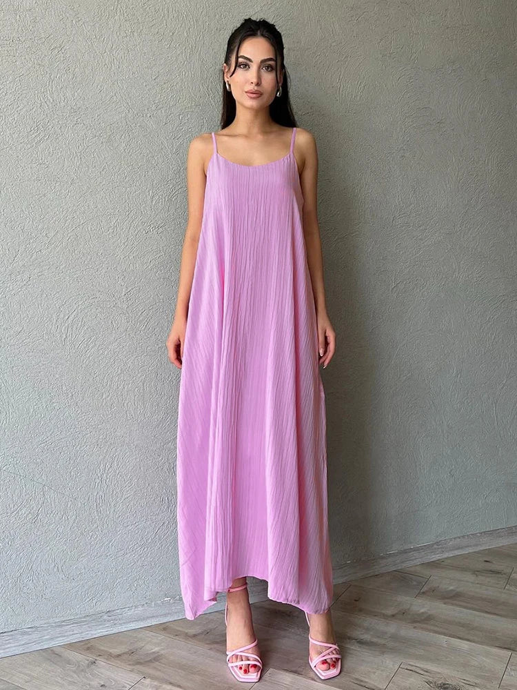 Women's Elegant Pleated Long Nightdress