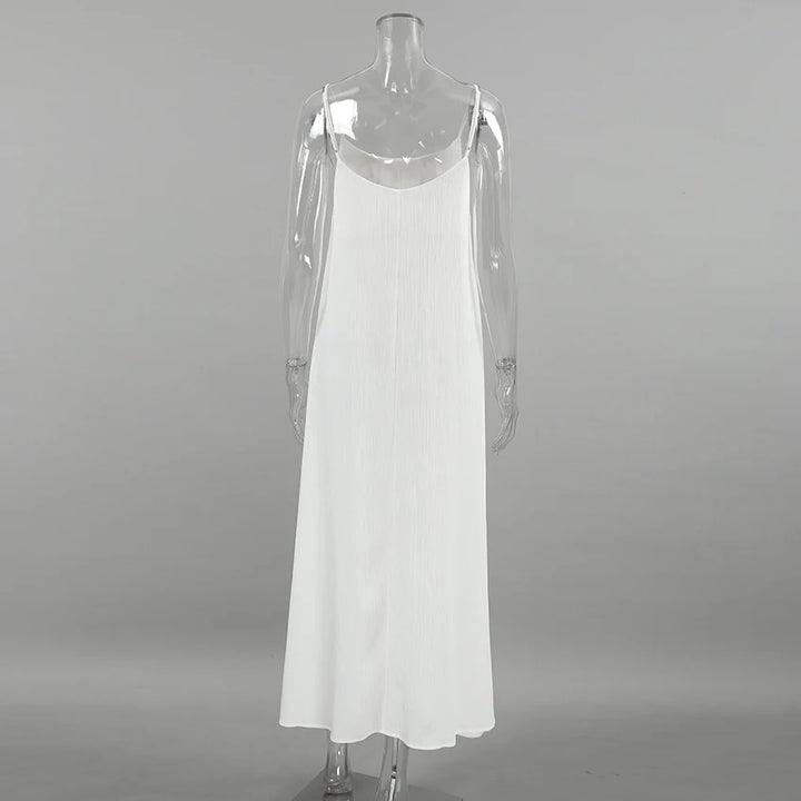 Women's Elegant Pleated Long Nightdress