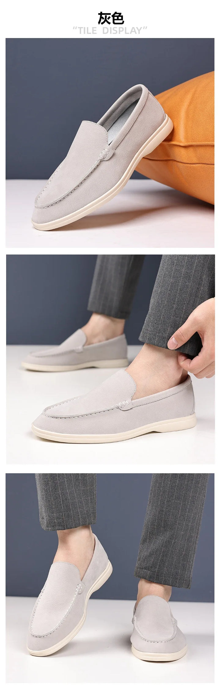 Men's Suede Leather Slip-On Loafers – Classic & Trendy