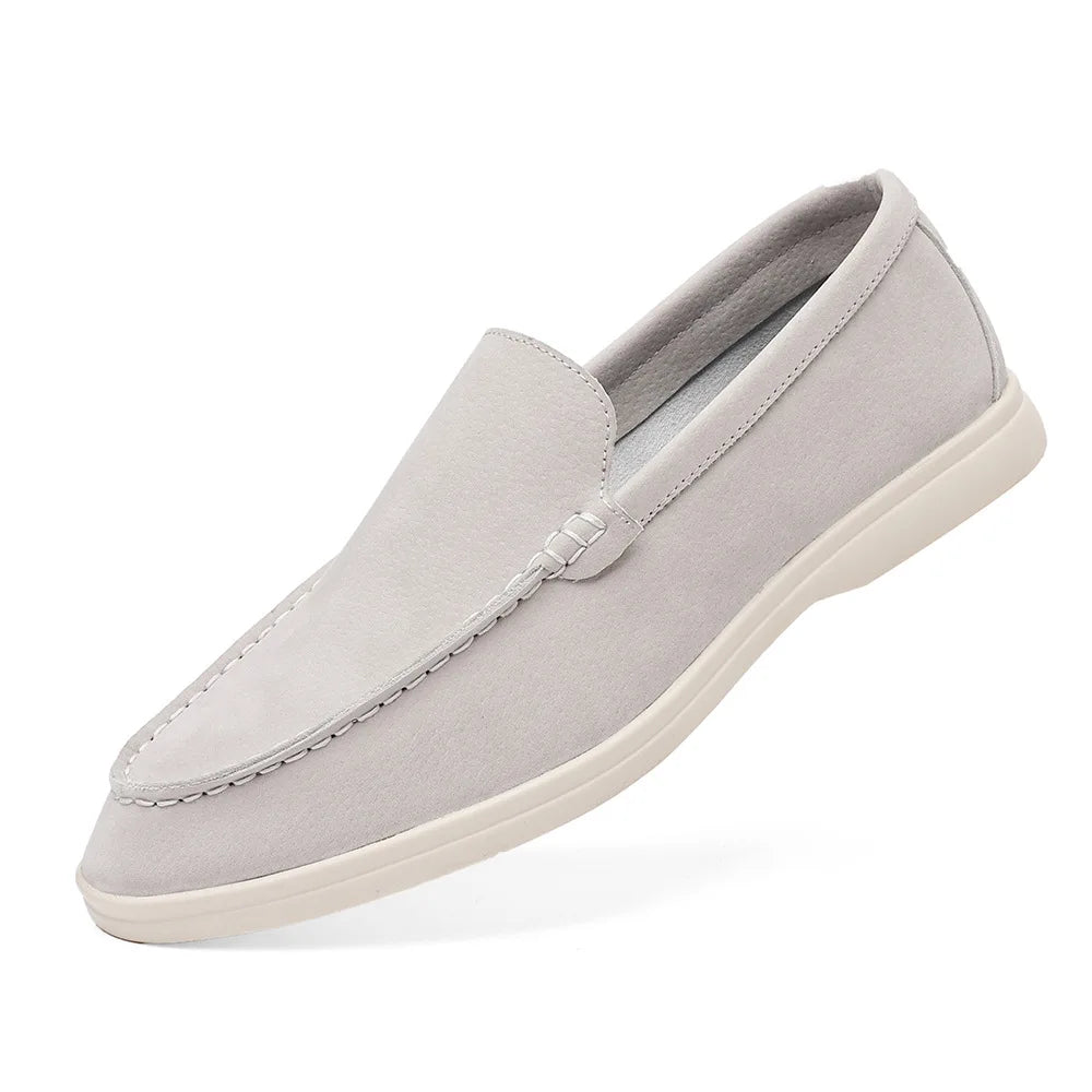 Men's Suede Leather Slip-On Loafers – Classic & Trendy