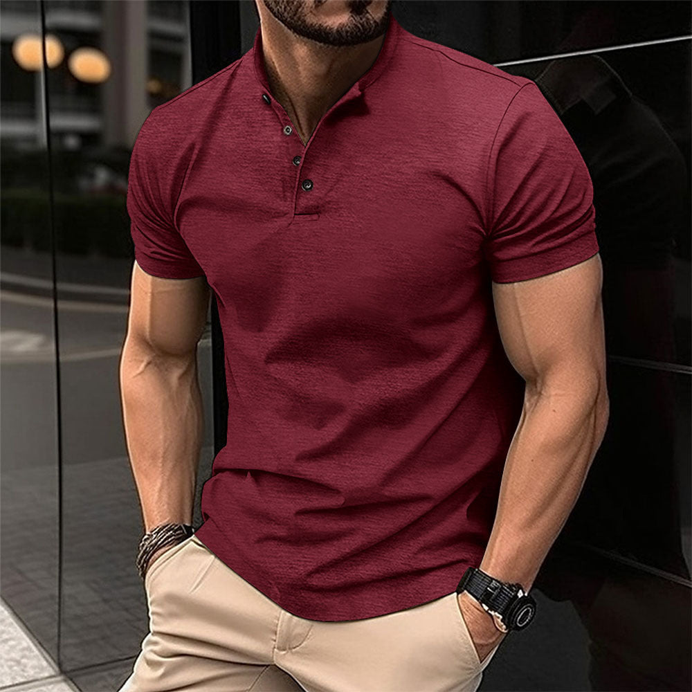 Men's Sports Henley Polo Shirt