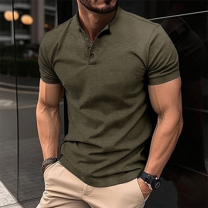 Men's Sports Henley Polo Shirt