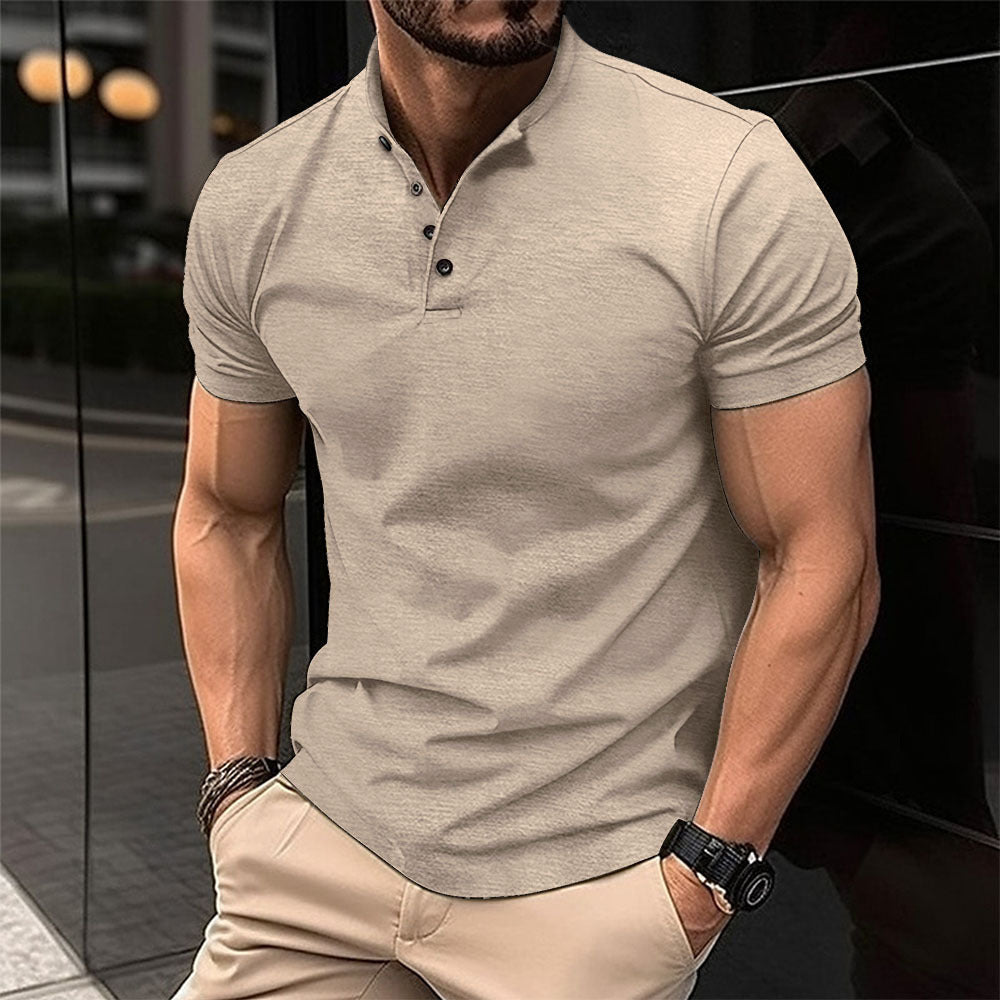 Men's Sports Henley Polo Shirt