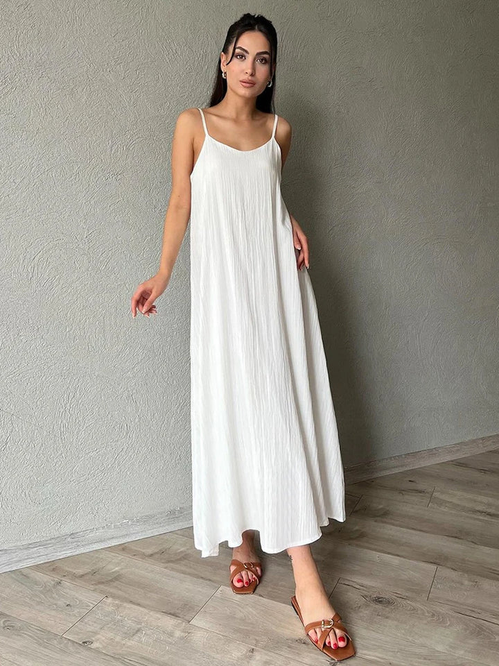 Women's Elegant Pleated Long Nightdress