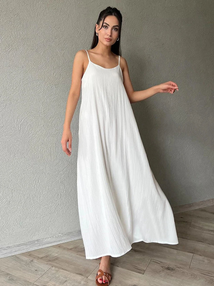 Women's Elegant Pleated Long Nightdress