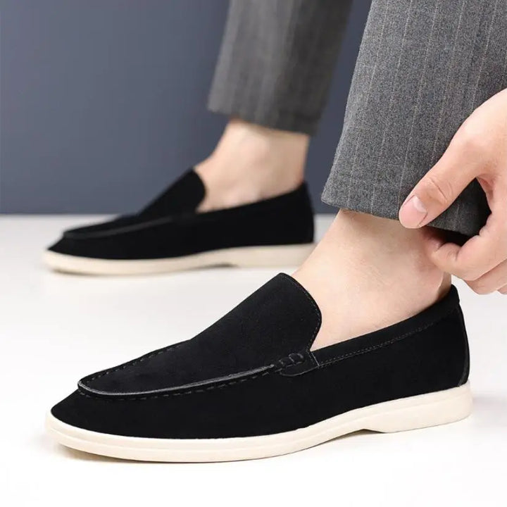 Men's Suede Leather Slip-On Loafers – Classic & Trendy