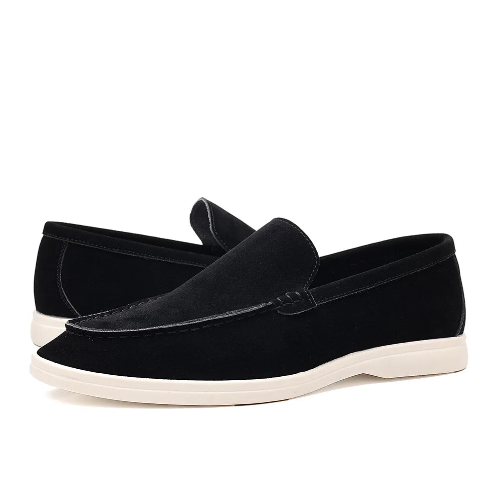 Men's Suede Leather Slip-On Loafers – Classic & Trendy