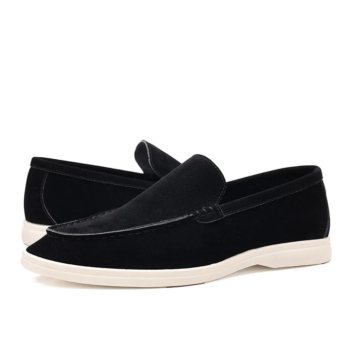 Men's Suede Leather Slip-On Loafers – Classic & Trendy