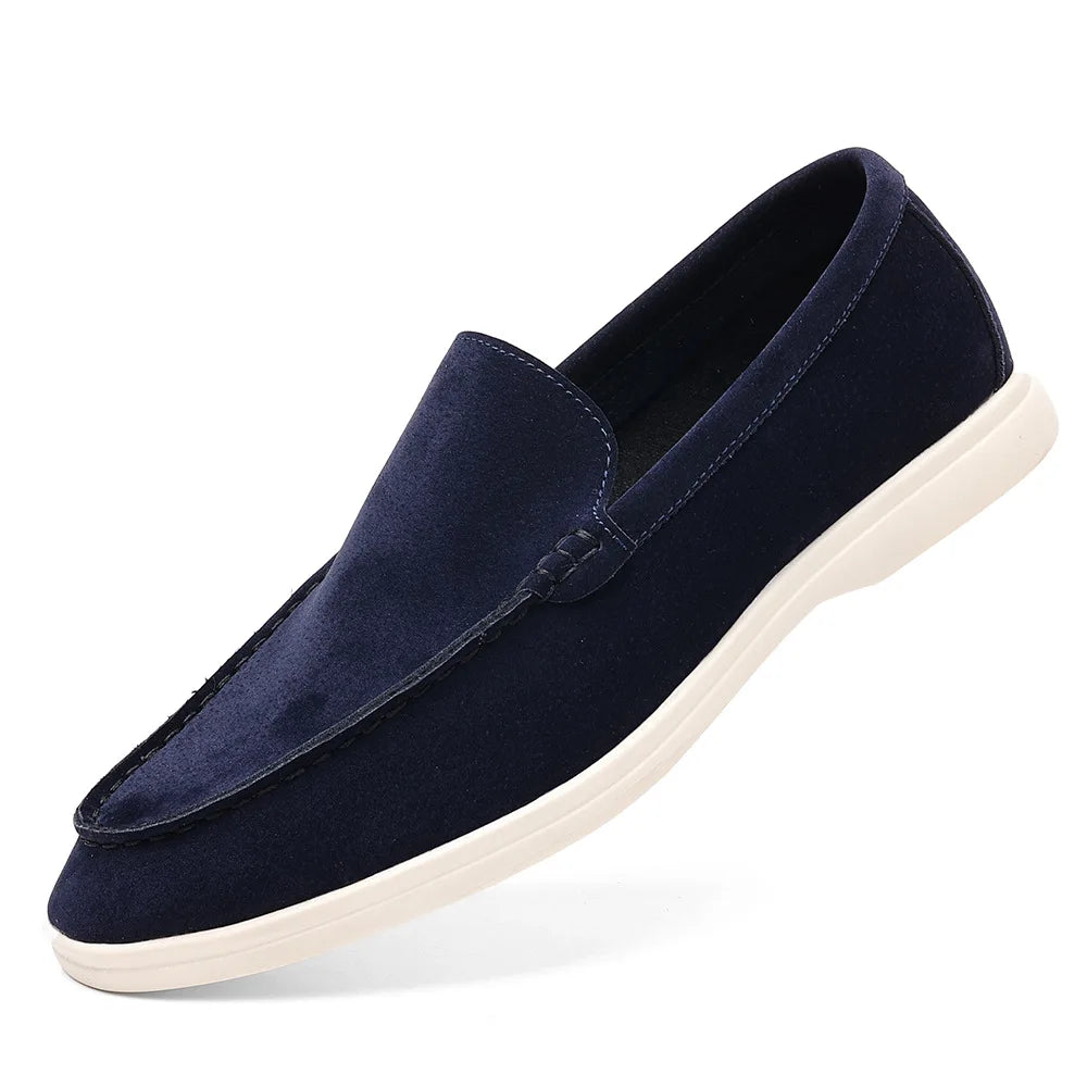 Men's Suede Leather Slip-On Loafers – Classic & Trendy