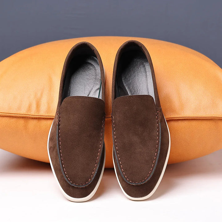 Men's Suede Leather Slip-On Loafers – Classic & Trendy