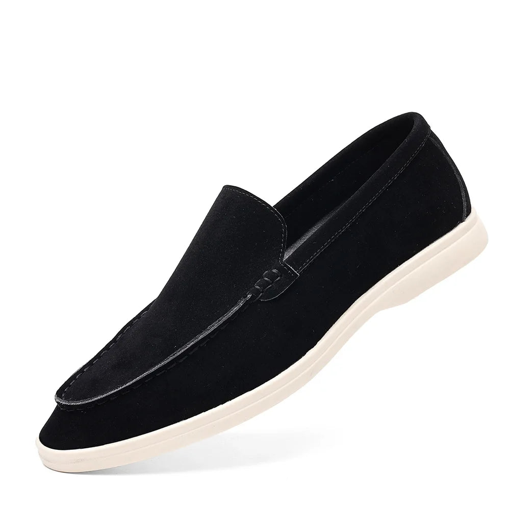 Men's Suede Leather Slip-On Loafers – Classic & Trendy