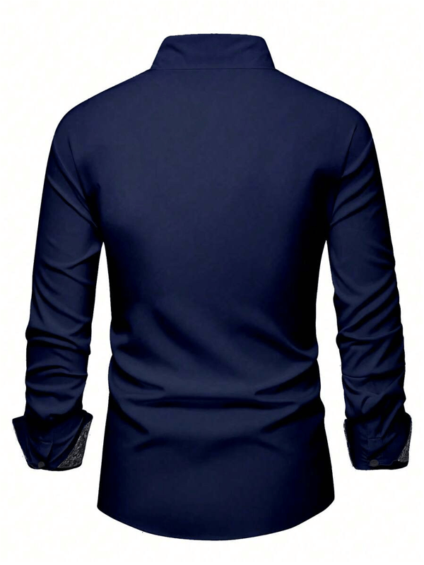 Men's Business Casual Long Sleeve Shirt