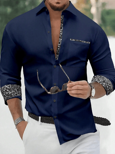 Men's Business Casual Long Sleeve Shirt